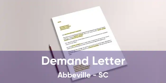 Demand Letter Abbeville - SC