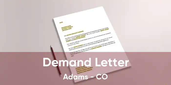 Demand Letter Adams - CO