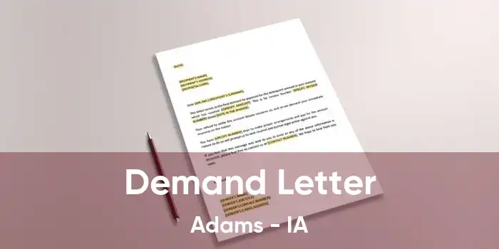 Demand Letter Adams - IA