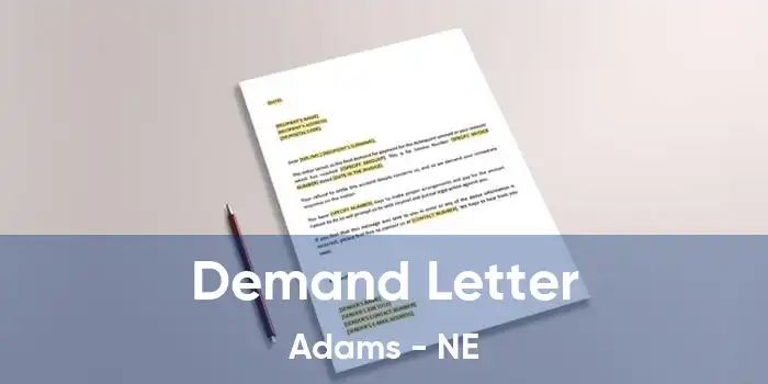 Demand Letter Adams - NE