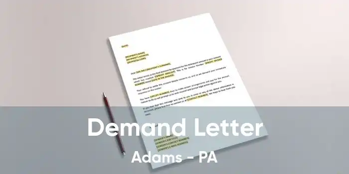 Demand Letter Adams - PA