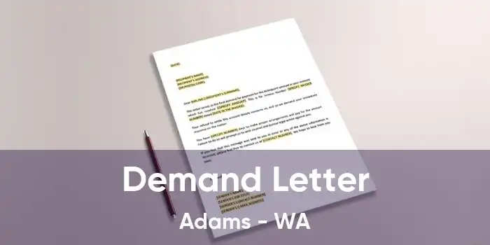 Demand Letter Adams - WA