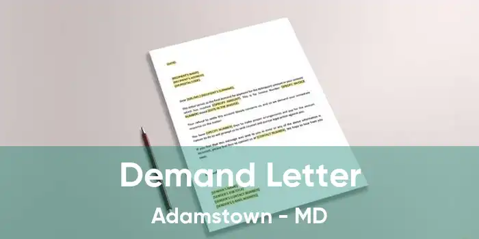 Demand Letter Adamstown - MD