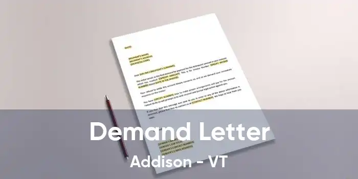 Demand Letter Addison - VT