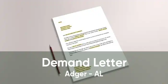 Demand Letter Adger - AL