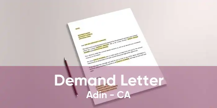 Demand Letter Adin - CA