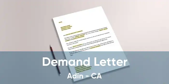 Demand Letter Adin - CA