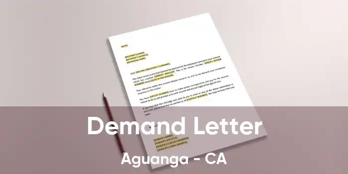 Demand Letter Aguanga - CA