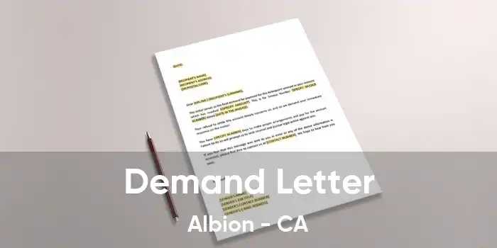 Demand Letter Albion - CA