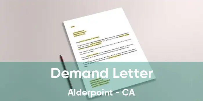 Demand Letter Alderpoint - CA