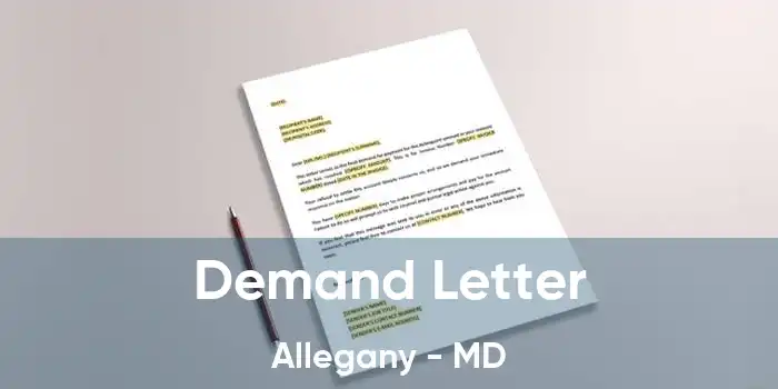 Demand Letter Allegany - MD