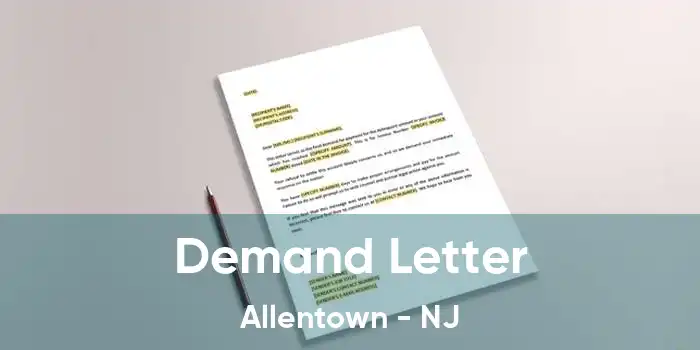 Demand Letter Allentown - NJ