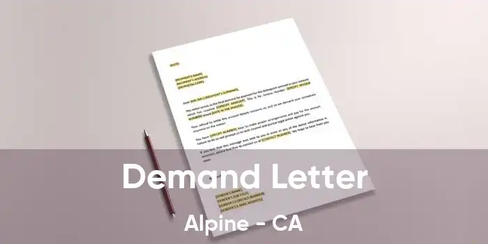 Demand Letter Alpine - CA