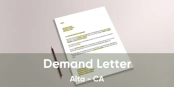 Demand Letter Alta - CA