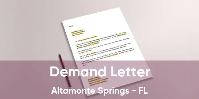 Demand Letter Altamonte Springs - FL