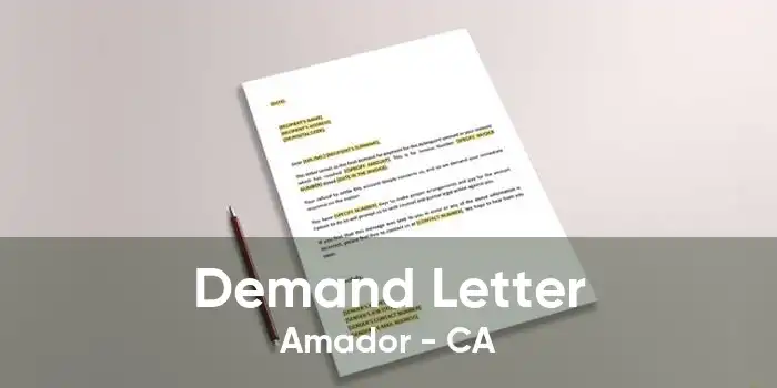 Demand Letter Amador - CA