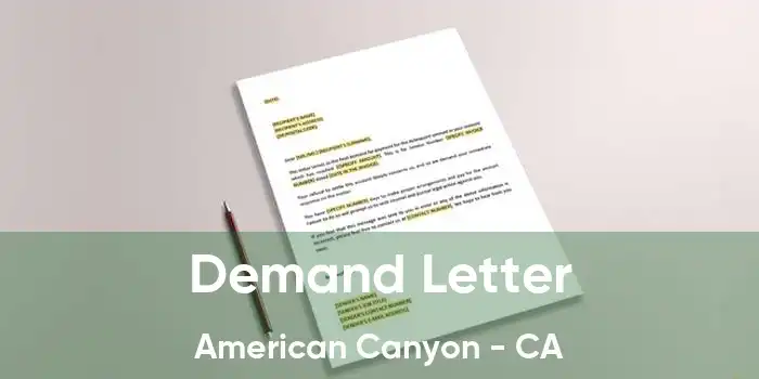 Demand Letter American Canyon - CA