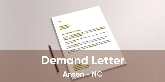 Demand Letter Anson - NC