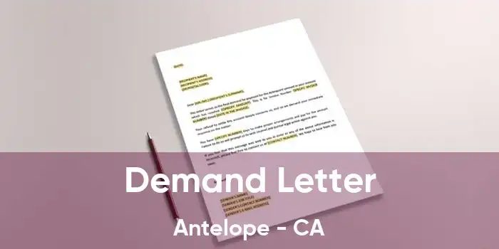 Demand Letter Antelope - CA