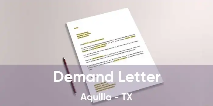 Demand Letter Aquilla - TX