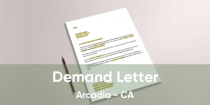 Demand Letter Arcadia - CA