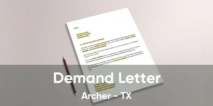 Demand Letter Archer - TX