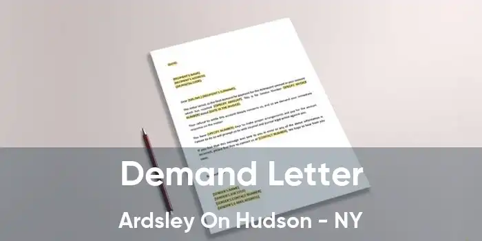 Demand Letter Ardsley On Hudson - NY