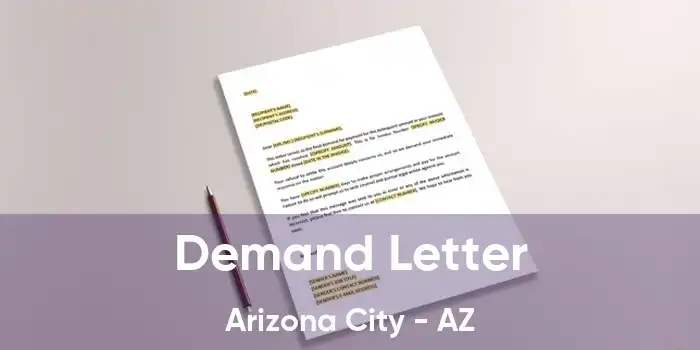 Demand Letter Arizona City - AZ