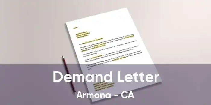 Demand Letter Armona - CA