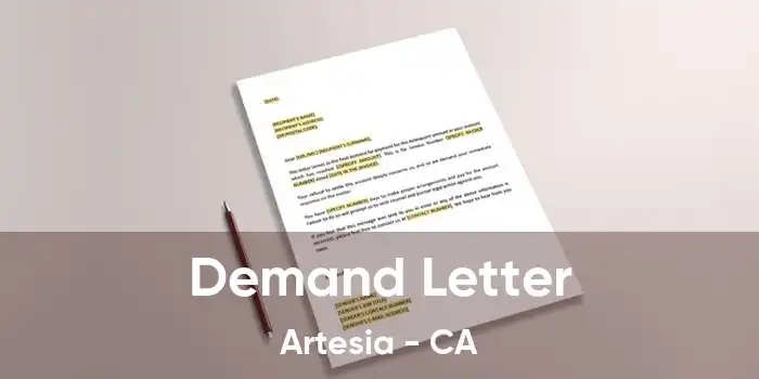 Demand Letter Artesia - CA