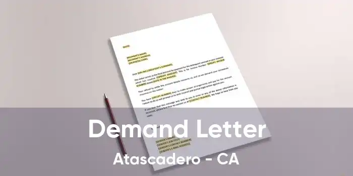 Demand Letter Atascadero - CA