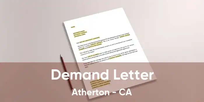 Demand Letter Atherton - CA