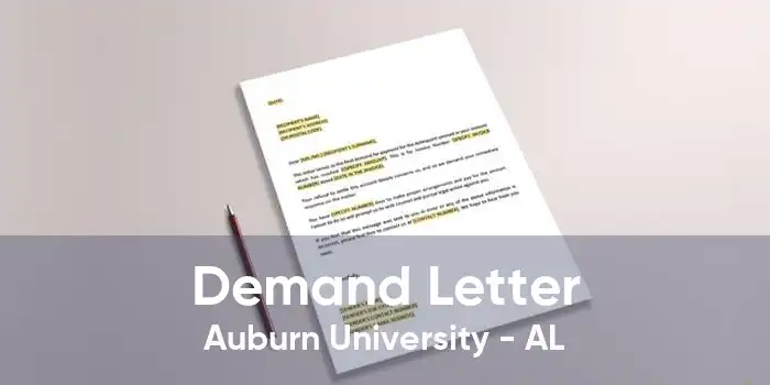 Demand Letter Auburn University - AL