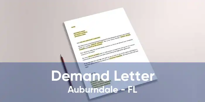 Demand Letter Auburndale - FL