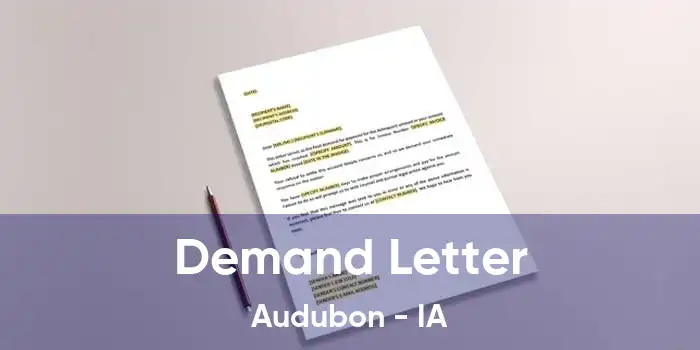 Demand Letter Audubon - IA