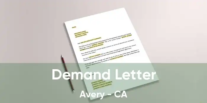 Demand Letter Avery - CA