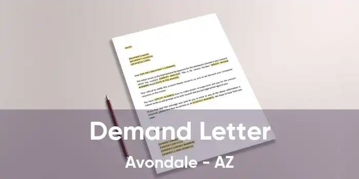 Demand Letter Avondale - AZ