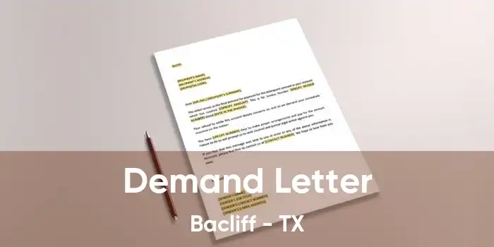 Demand Letter Bacliff - TX