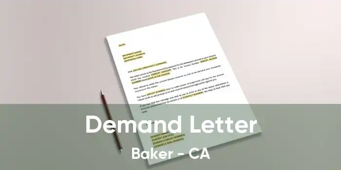 Demand Letter Baker - CA