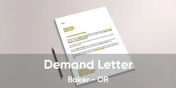 Demand Letter Baker - OR