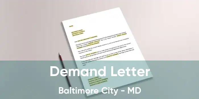 Demand Letter Baltimore City - MD