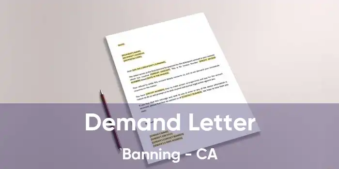 Demand Letter Banning - CA