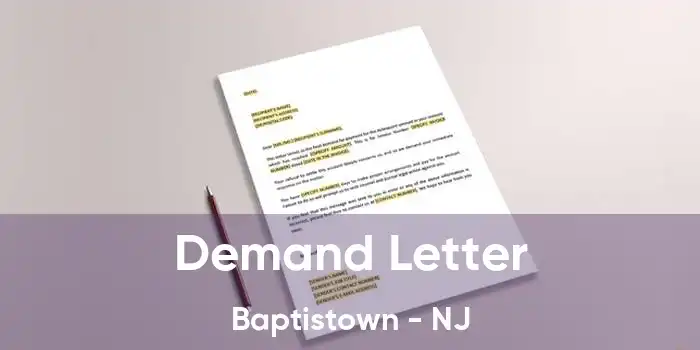 Demand Letter Baptistown - NJ