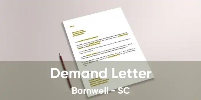 Demand Letter Barnwell - SC