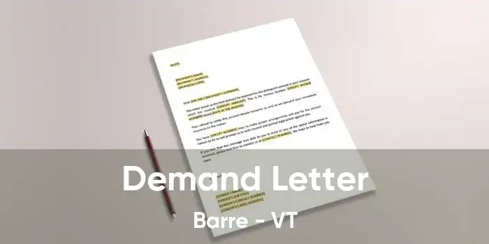 Demand Letter Barre - VT