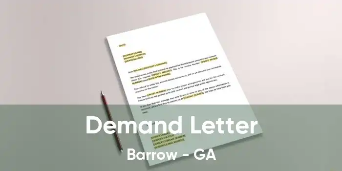 Demand Letter Barrow - GA