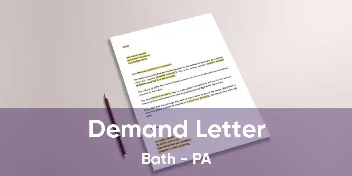 Demand Letter Bath - PA