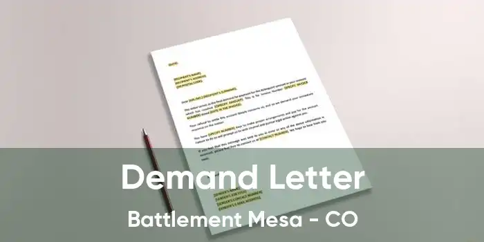 Demand Letter Battlement Mesa - CO