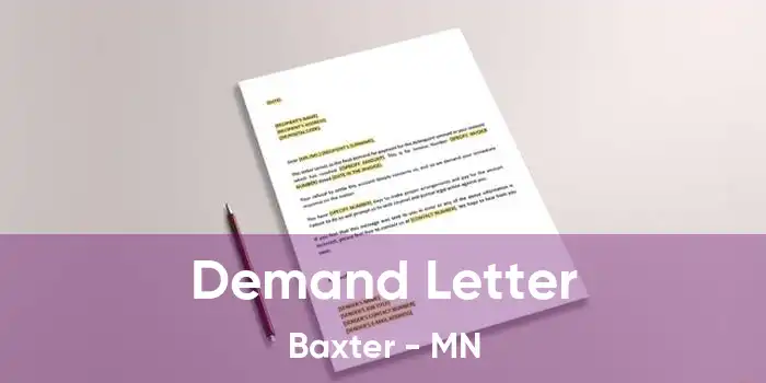 Demand Letter Baxter - MN