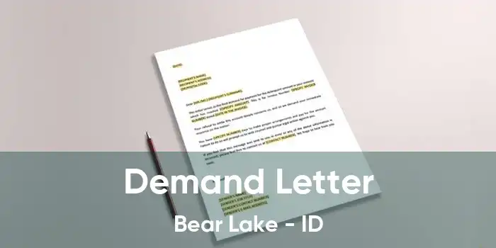 Demand Letter Bear Lake - ID